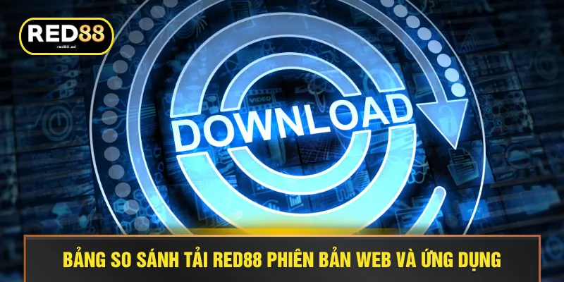 Bảng so sánh tải RED88 phiên bản web và ứng dụng